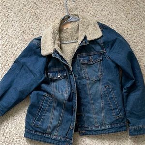 Cotton On Denim Jacket Sherpa lined size M